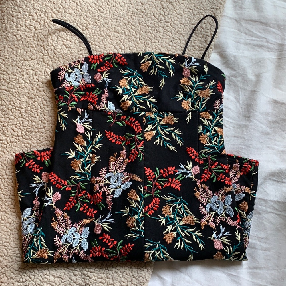 Urban Outfitters Black Embroidered Dress